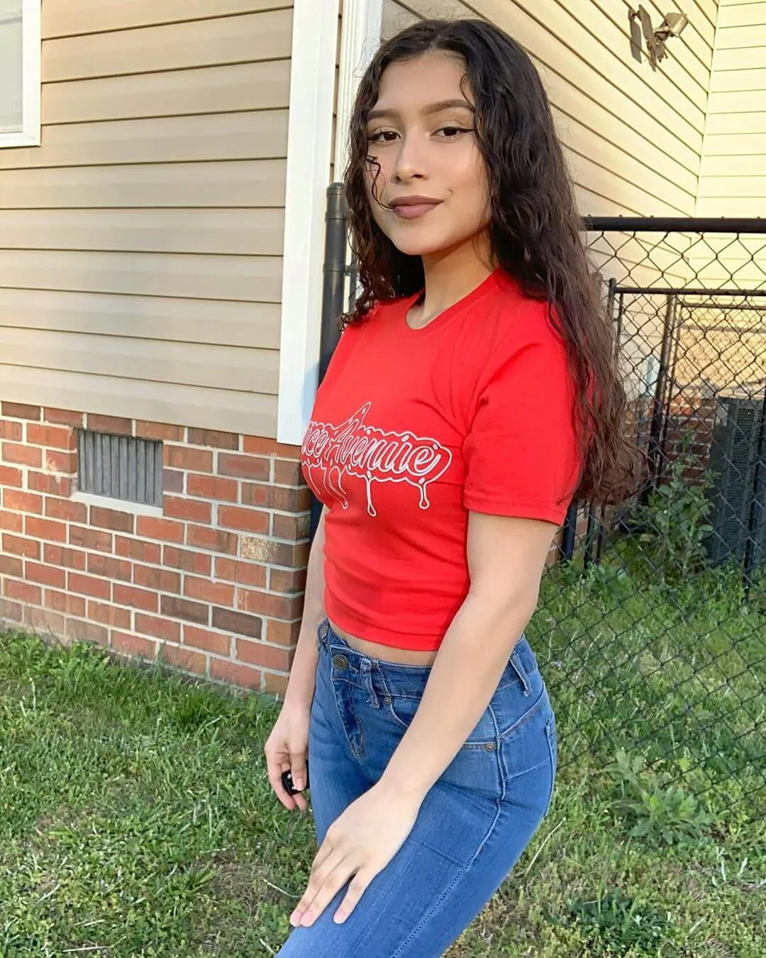 White SA Drip Outline | Red Tee