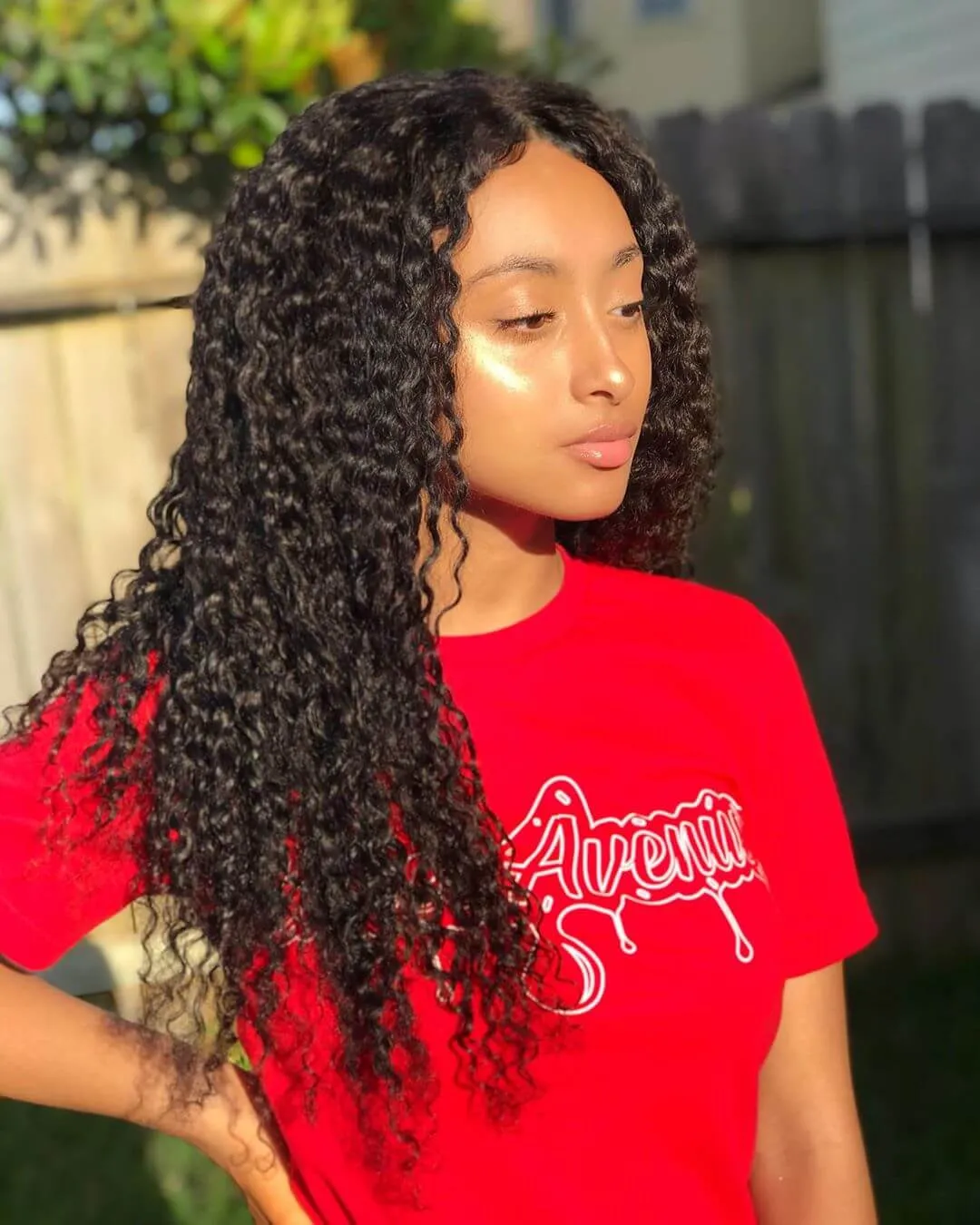 White SA Drip Outline | Red Tee