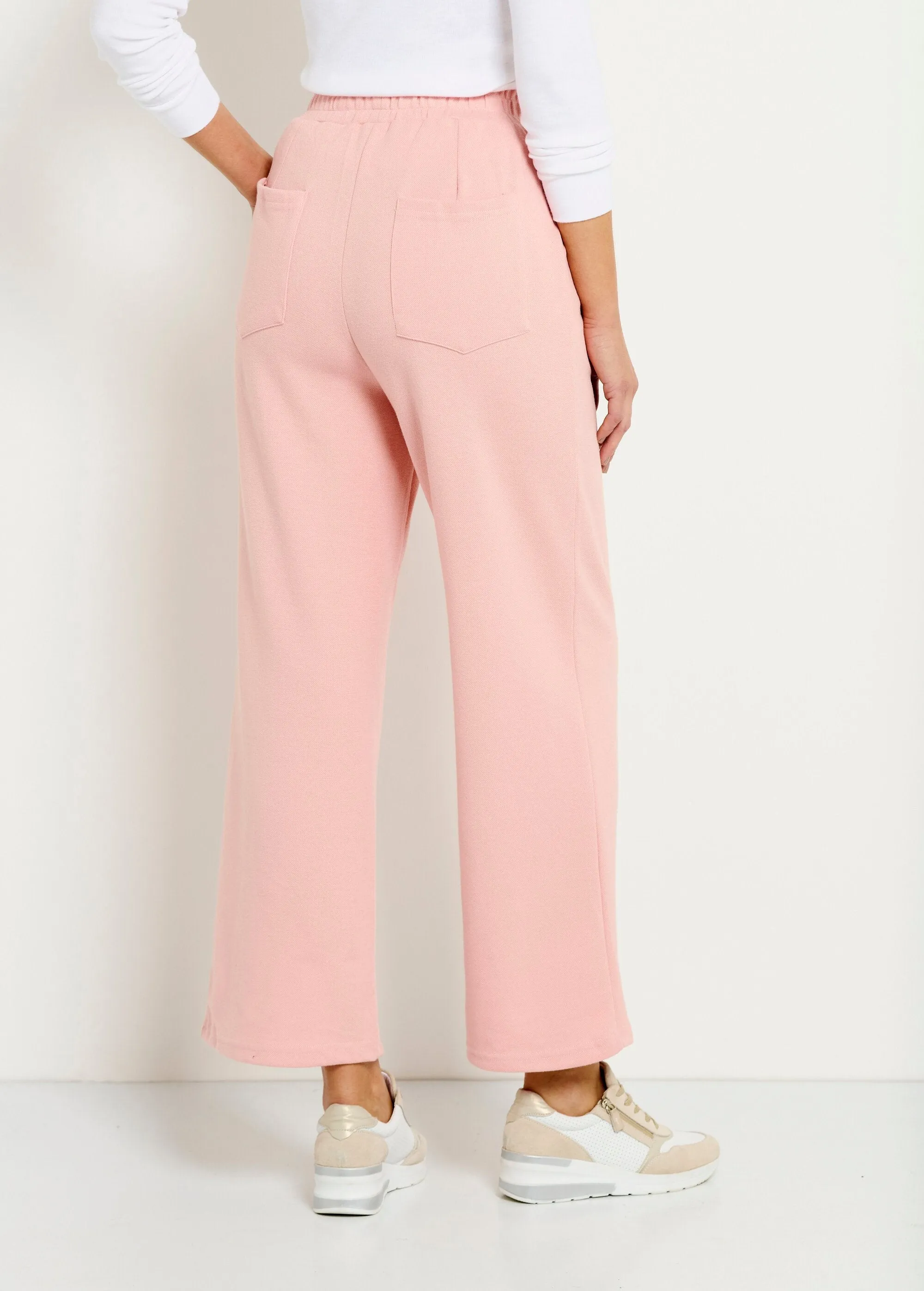 Wide comfort polo knit pants
