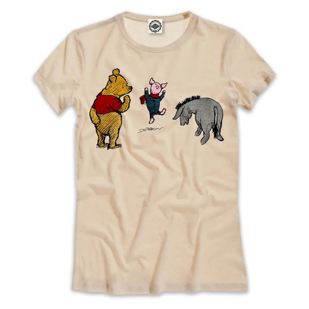 Winnie-The-Pooh, Piglet & Eeyore Women's Tee