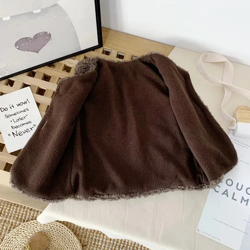 Winter Baby Lamb Wool Velvet Vest