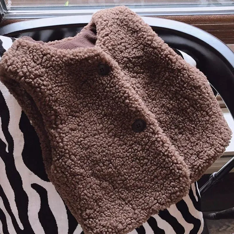 Winter Baby Lamb Wool Velvet Vest
