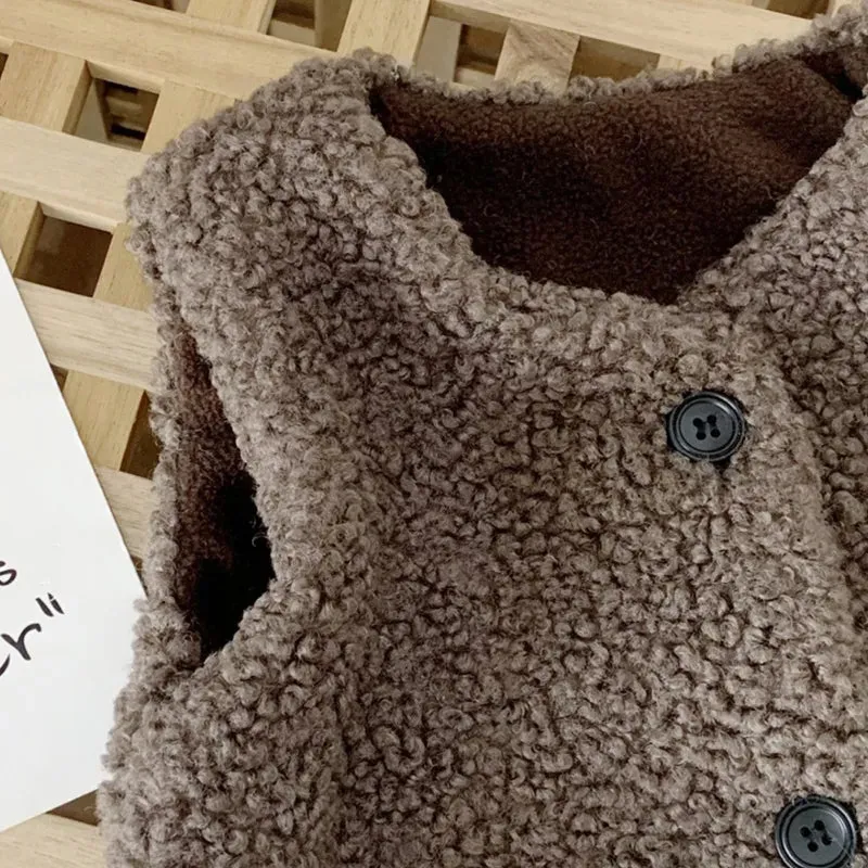 Winter Baby Lamb Wool Velvet Vest