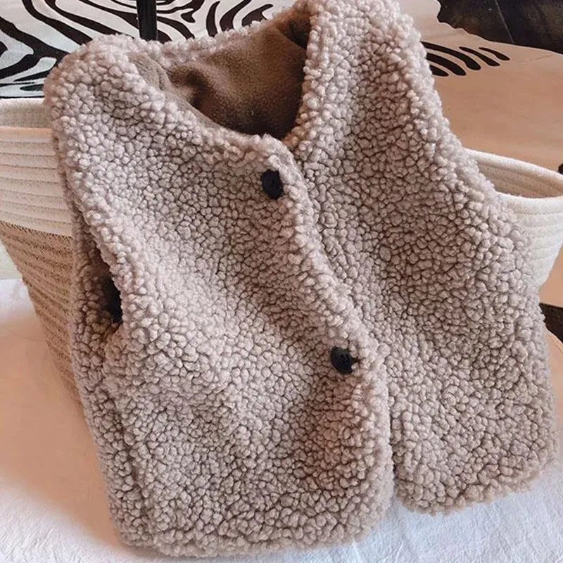 Winter Baby Lamb Wool Velvet Vest