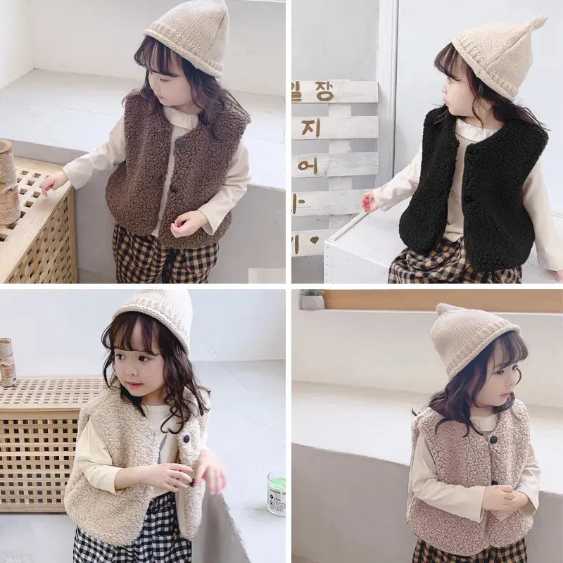 Winter Baby Lamb Wool Velvet Vest