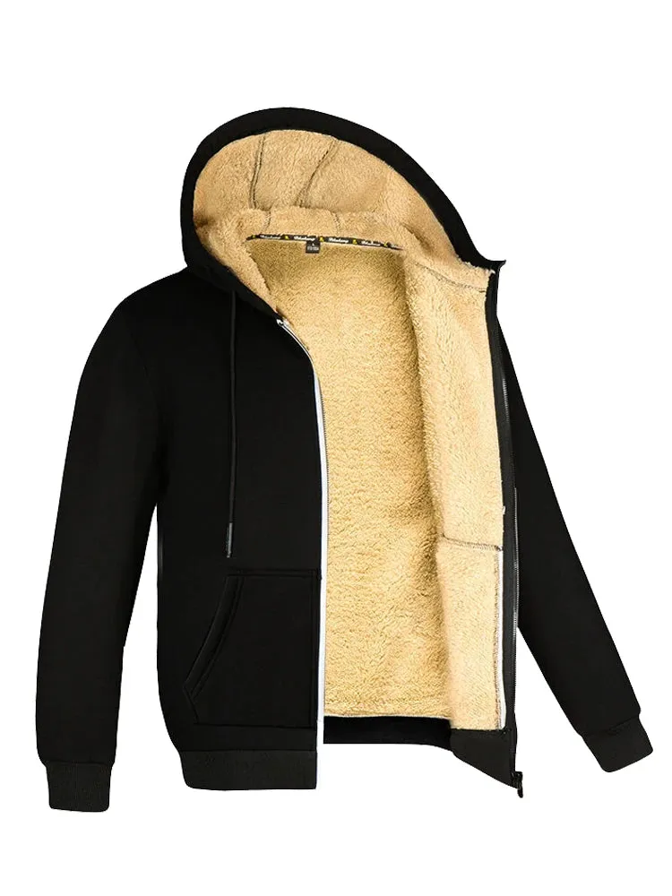 Winter Lambswool Hooded Jacket - Thicken Warm Coats for Men and Women