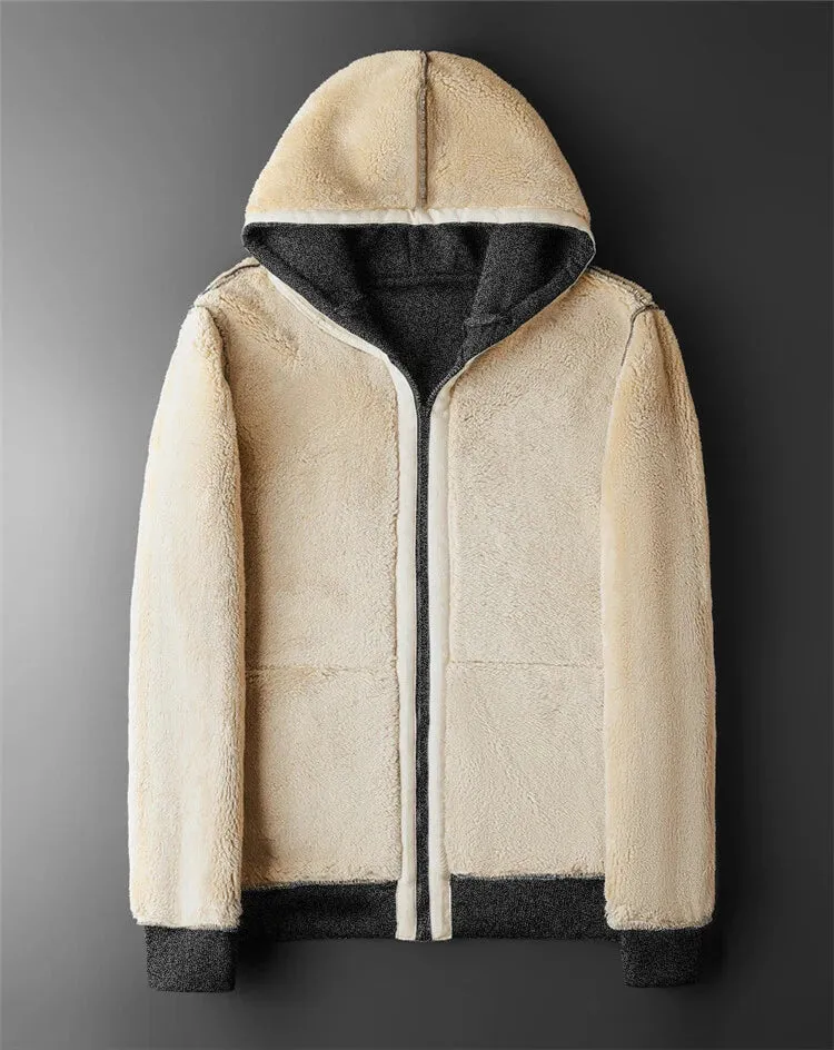 Winter Lambswool Hooded Jacket - Thicken Warm Coats for Men and Women