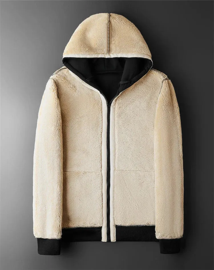 Winter Lambswool Hooded Jacket - Thicken Warm Coats for Men and Women