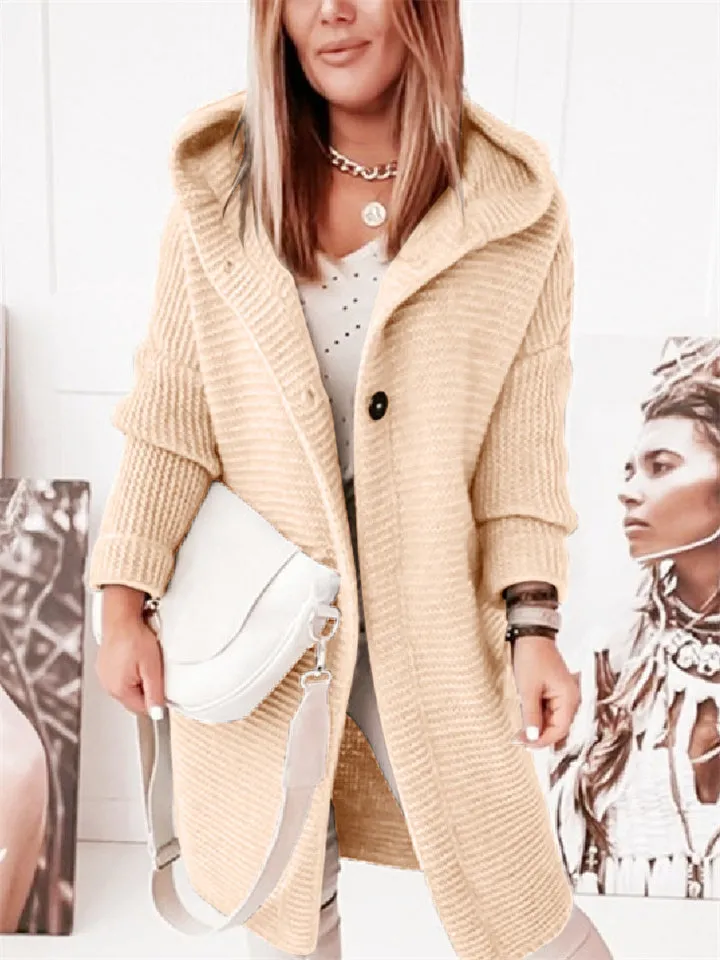 Women's Casual Hooded Sweater Cardigans for Autumn