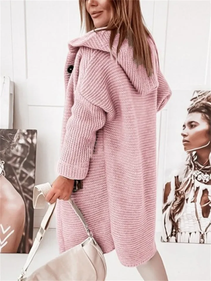 Women's Casual Hooded Sweater Cardigans for Autumn