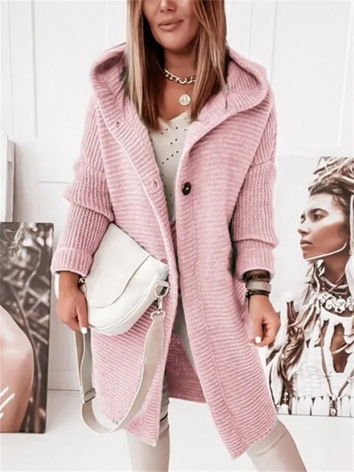 Women's Casual Hooded Sweater Cardigans for Autumn