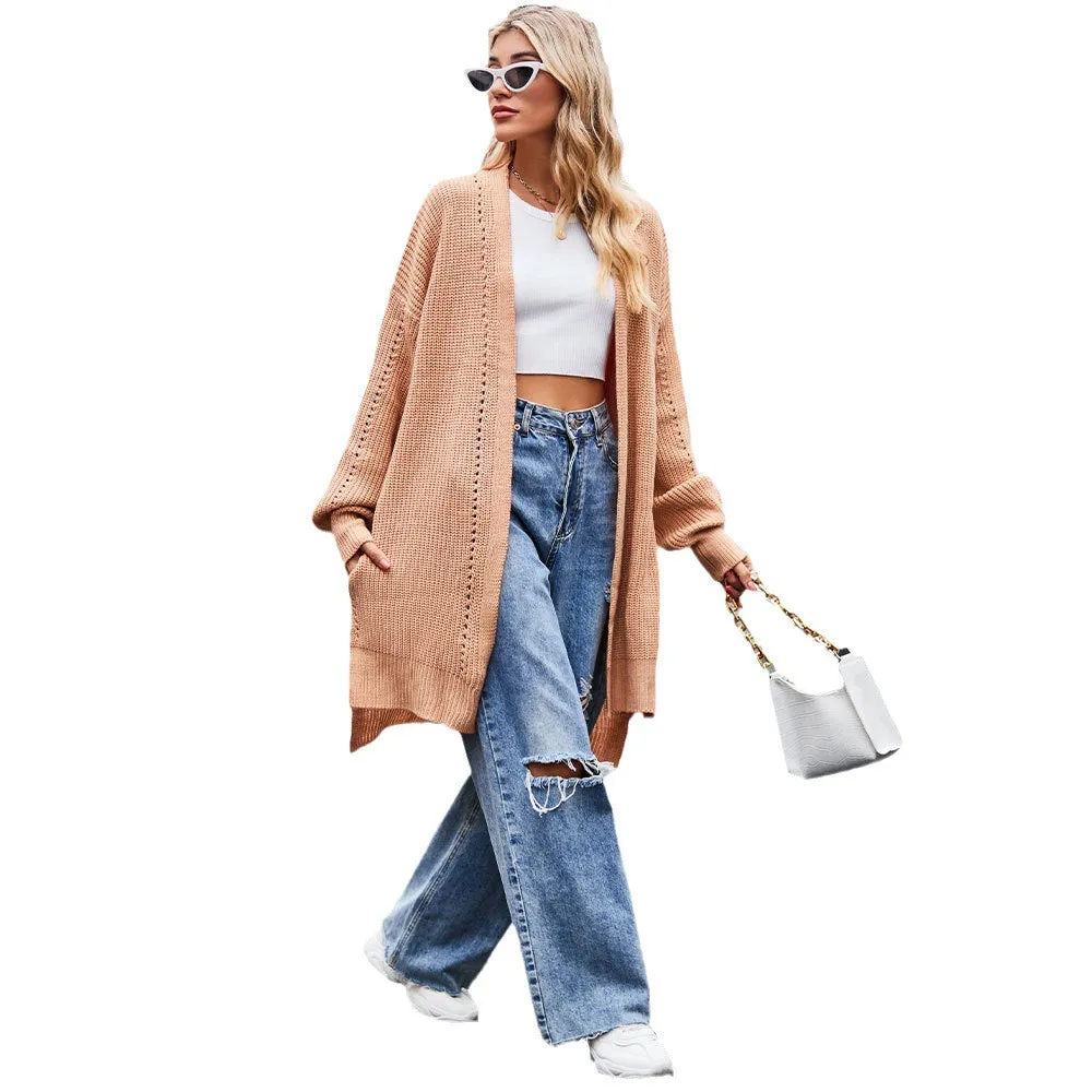Women’s Long Sleeve Loose Fitting Cardigan