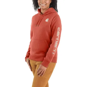 Women's Relaxed Fit Midweight Logo Sleeve Graphic Hoodie