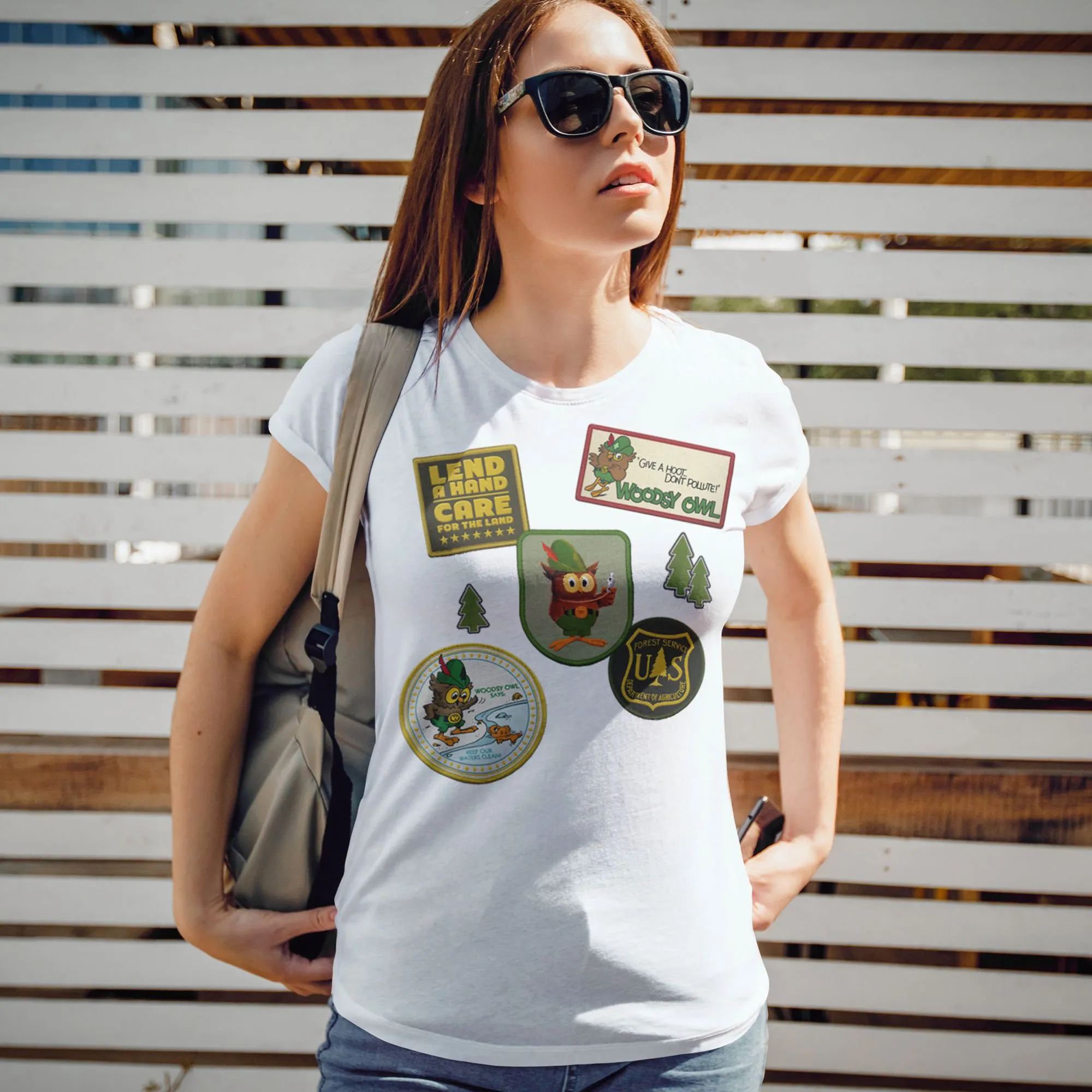 Woodsy Owl Patches Women's Tee