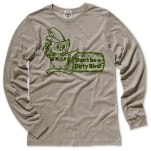 Woodsy Owl "Don't Be A Dirty Bird" Men's Long Sleeve Tee