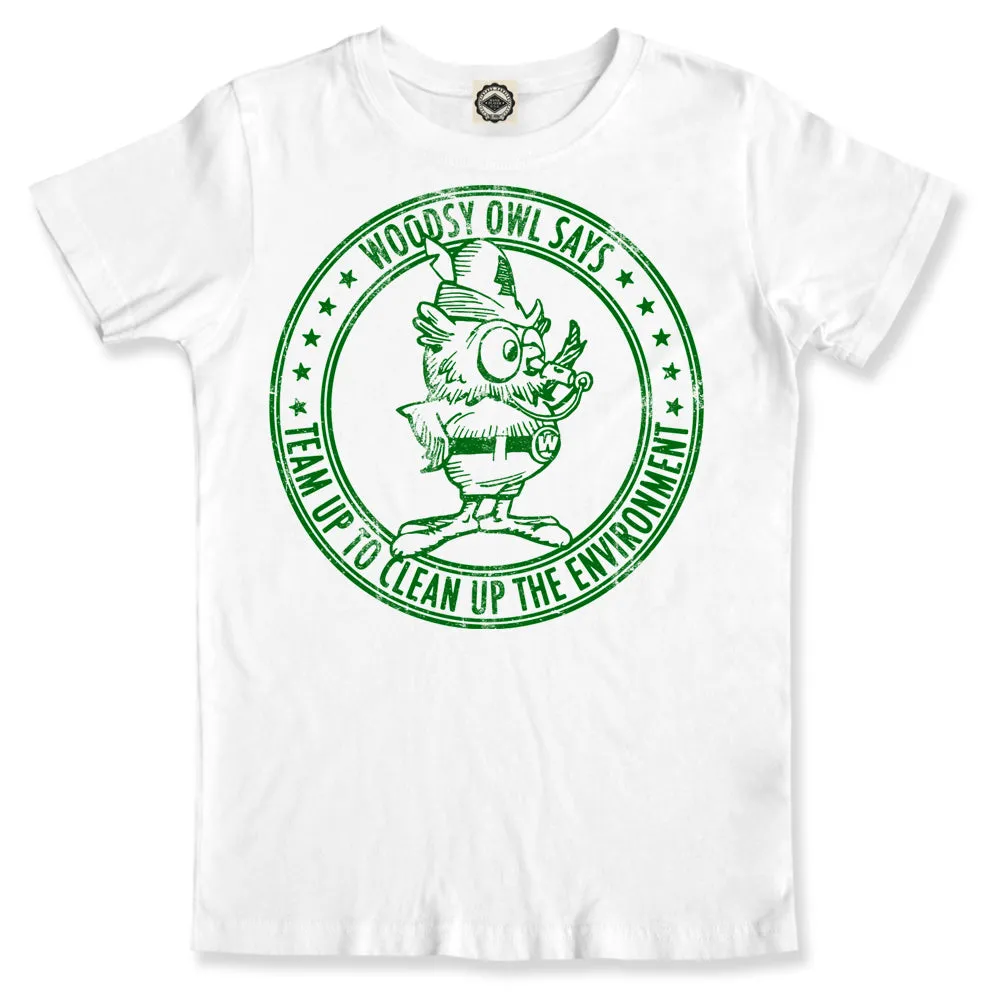 Woodsy Owl "Team Up To Clean Up" Toddler Tee