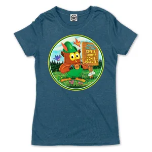 Woodsy Owl Retro 70's Logo Women's Tee