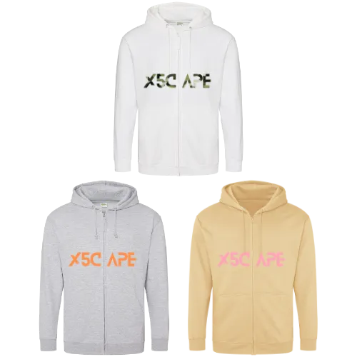 X5CAPE Custom Zip Up Hoodie - Neutral Colours