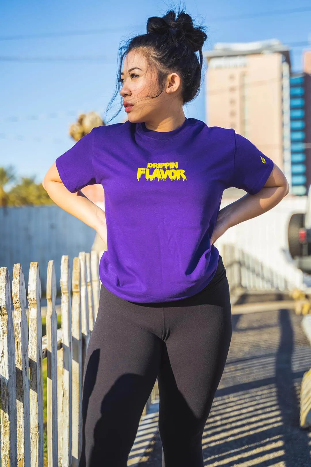 Yellow Drippin Flavor | Purple Tee