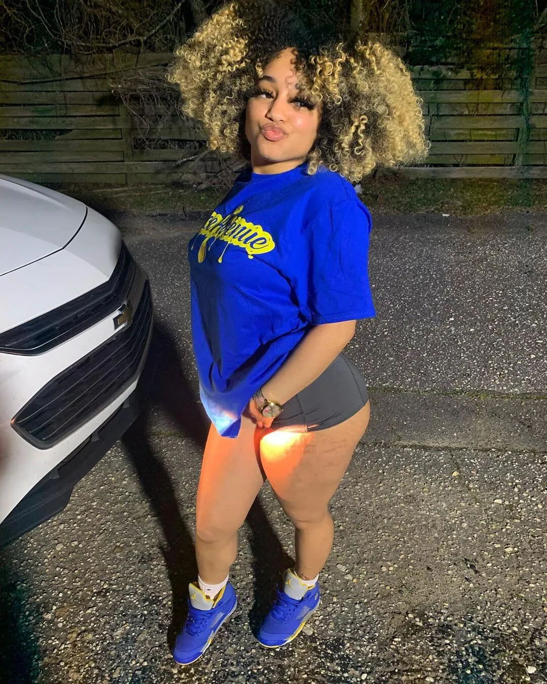 Yellow SA Drip | Blue Tee
