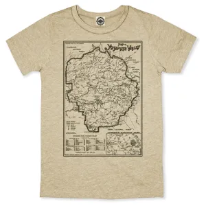 Yosemite Valley National Park Map Men's Tee
