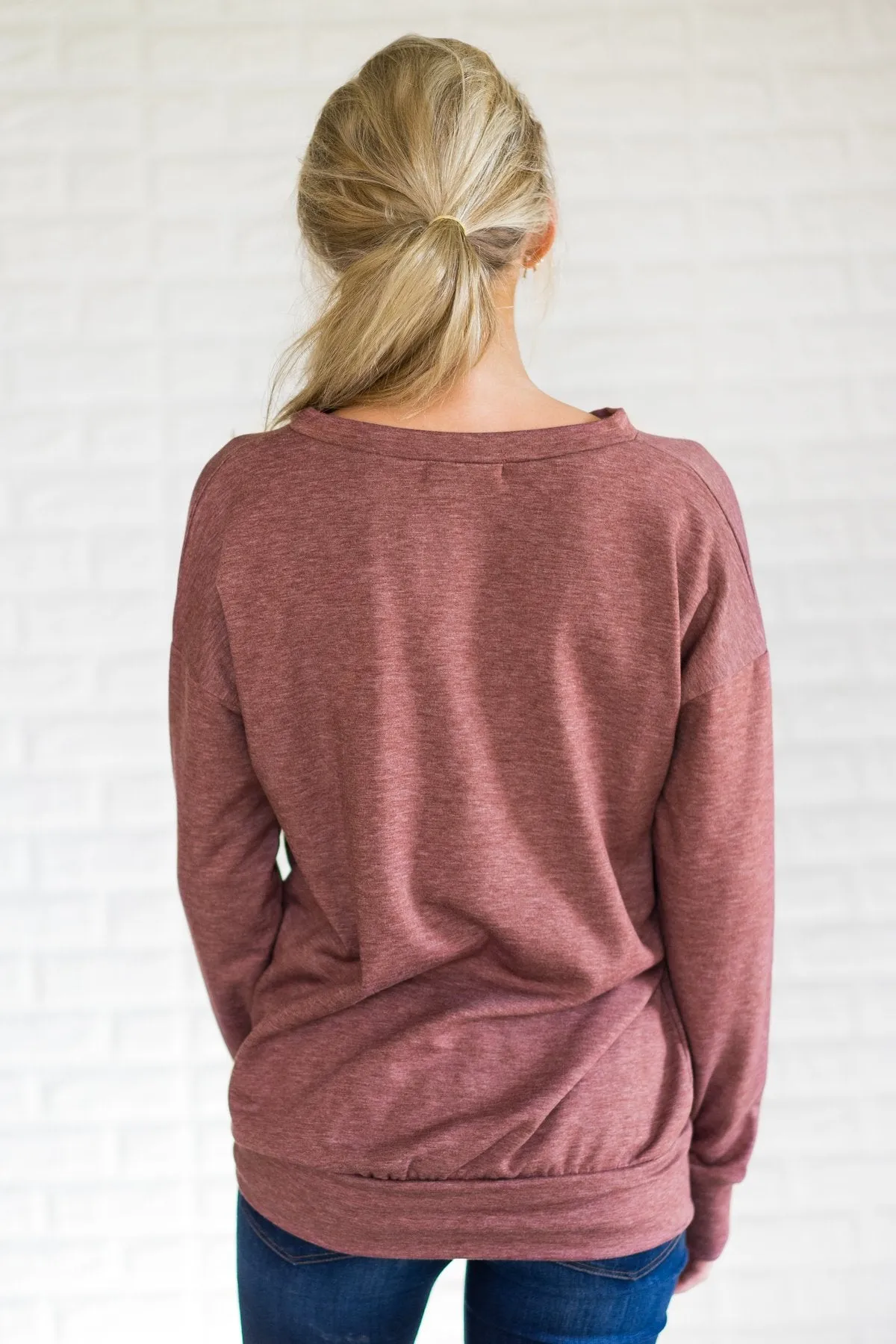 You Crossed My Path Sweater - Brick