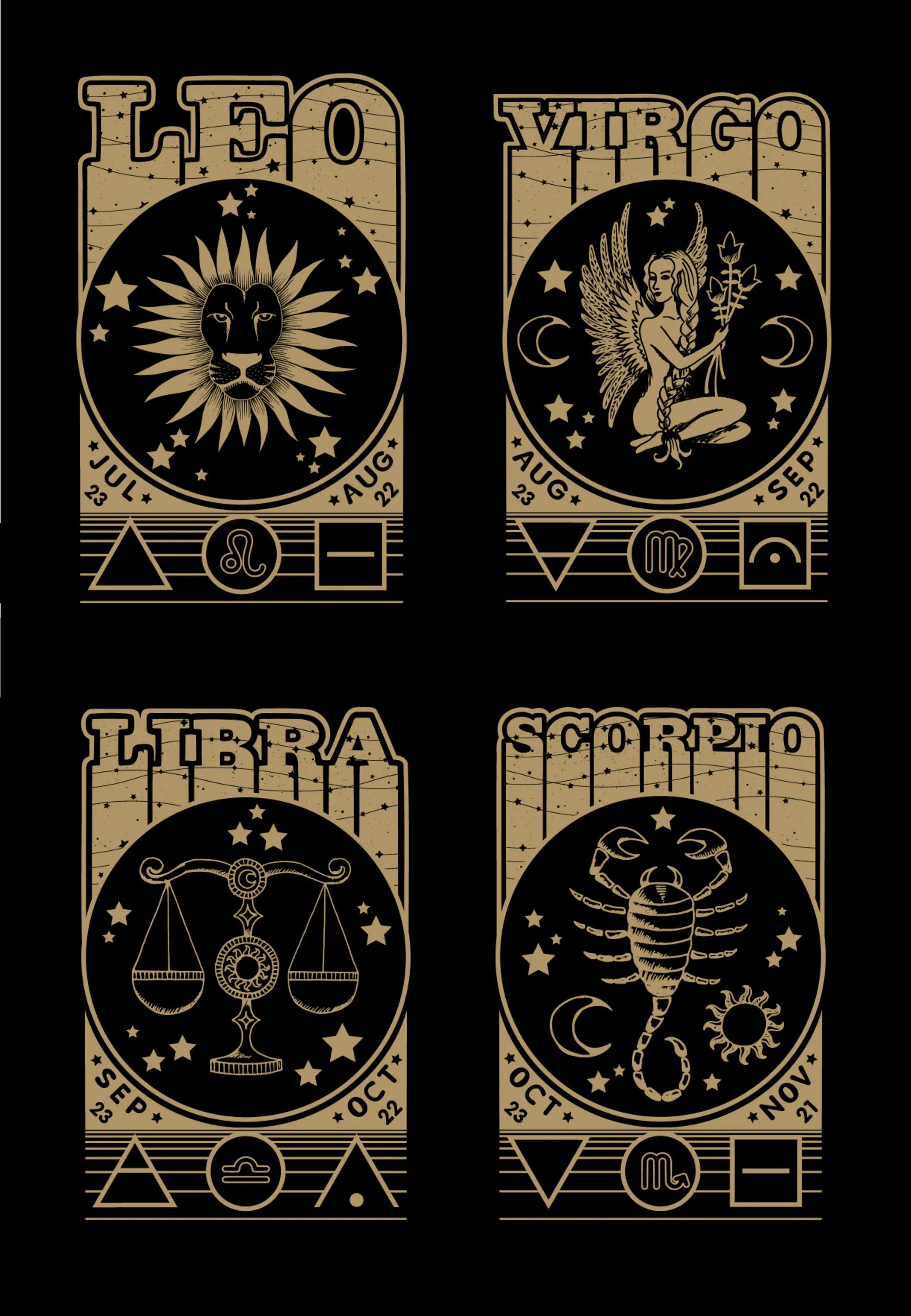 Zodiac Tee Range - Black
