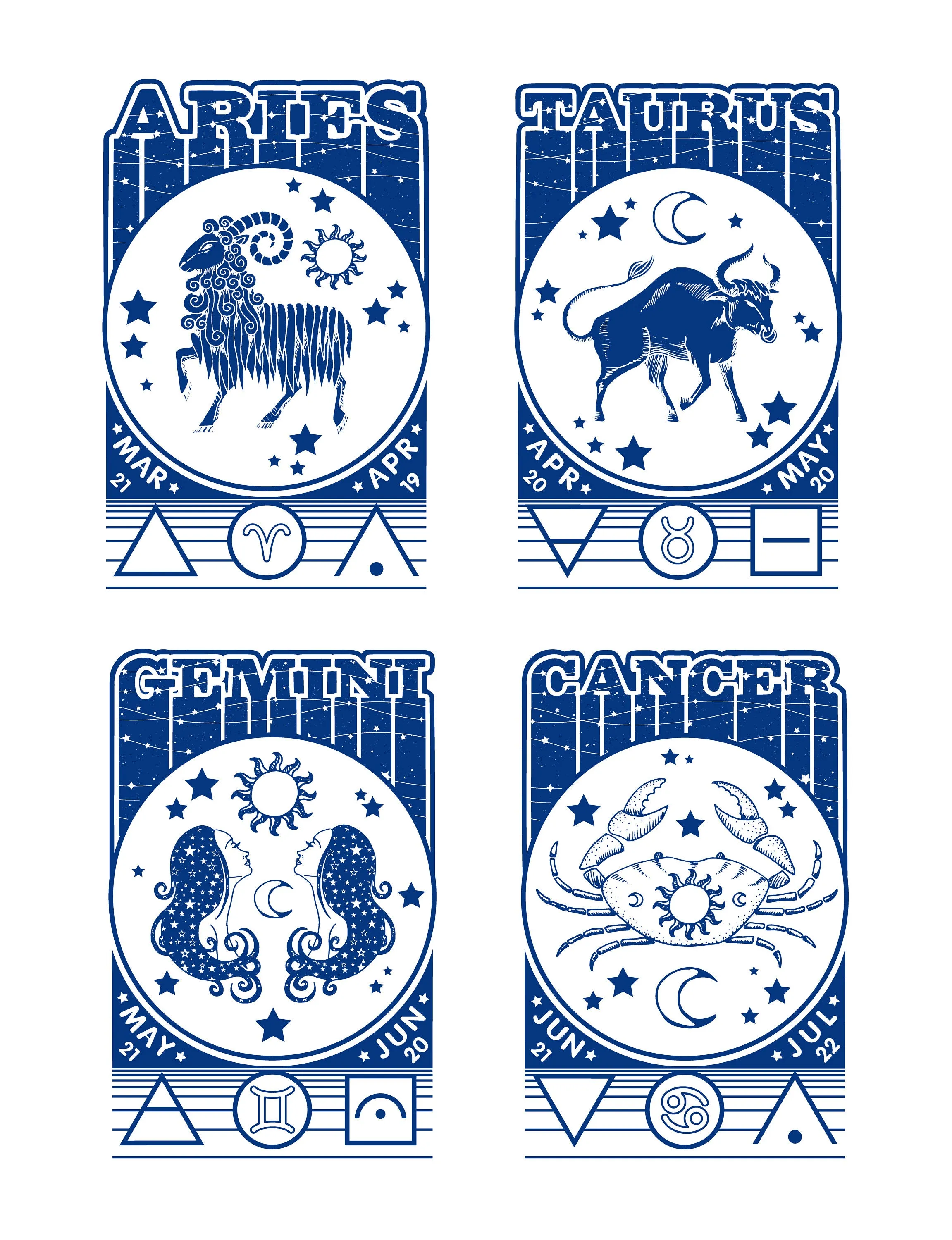 Zodiac Tee Range - White