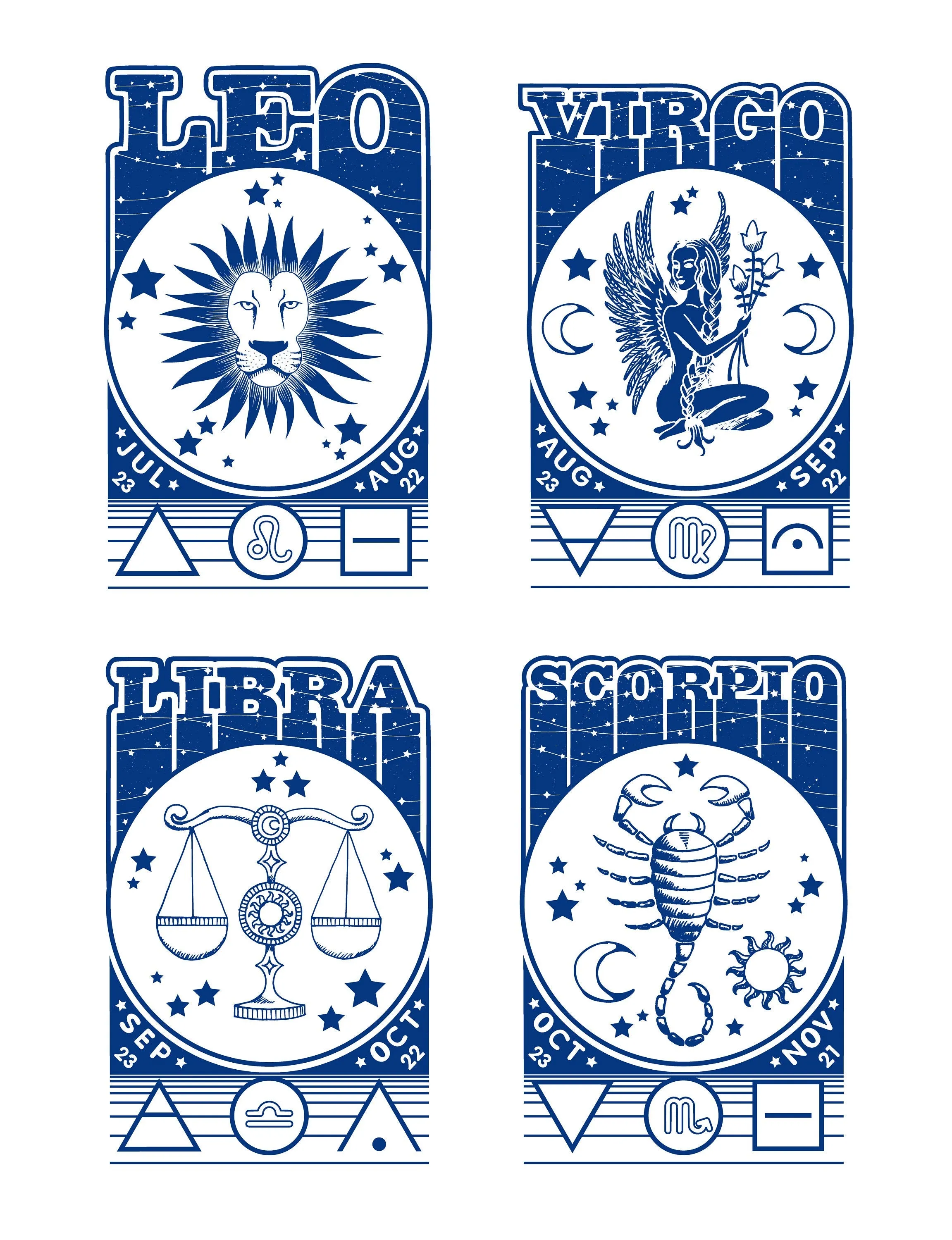 Zodiac Tee Range - White