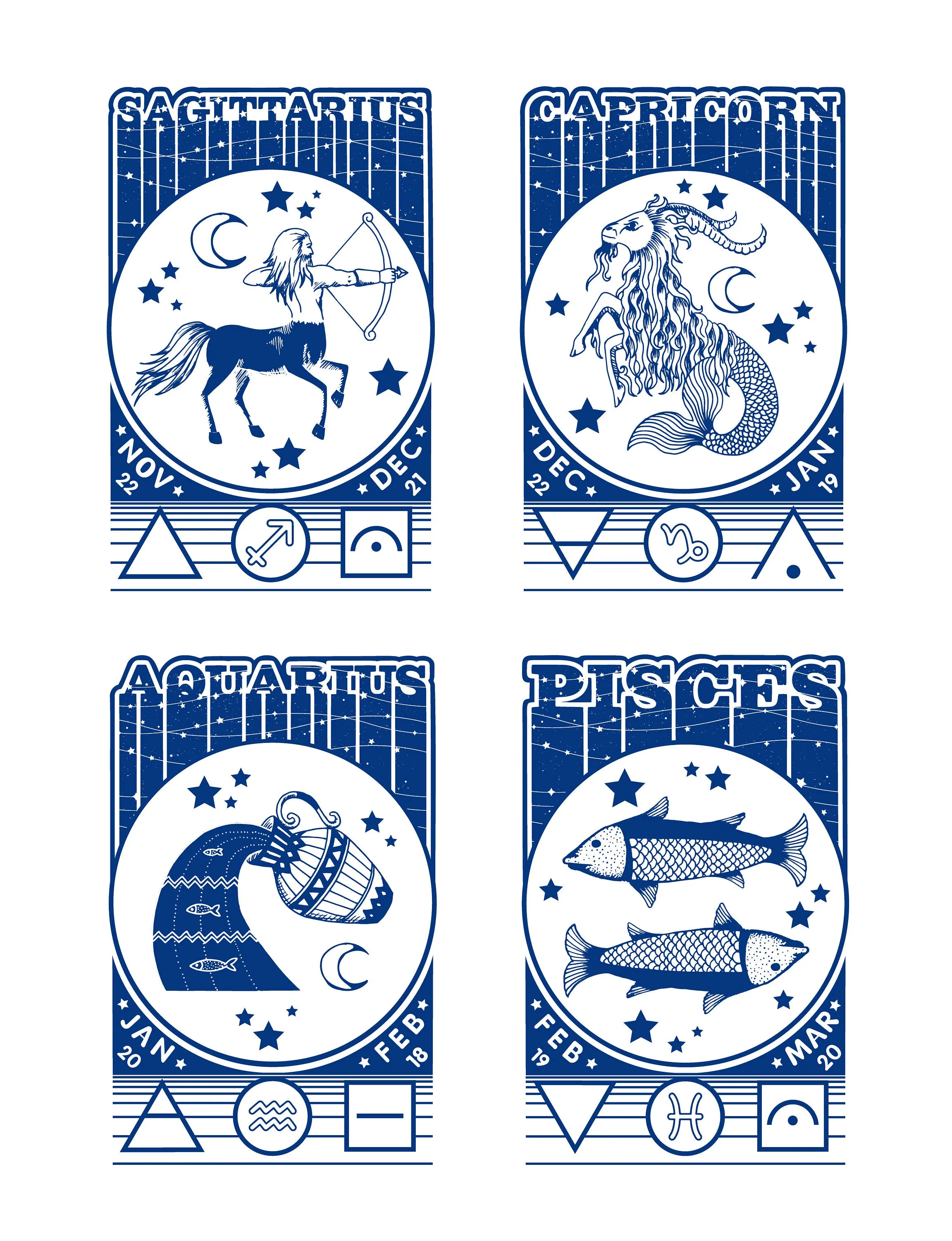 Zodiac Tee Range - White